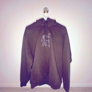 rare girl in red if i could make it go quiet tour hoodie - size large - brown